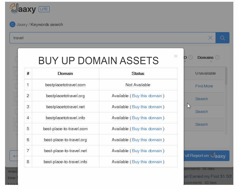 Buy Domains, Jaaxy for the Beginner