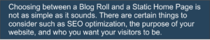 Test, Blog Roll, Static Page